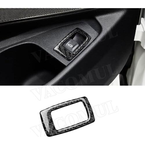 Carbon Fiber Interior Trims Car Rear Trunk Boot Switch Buttons Decorative Frame Cover Stickers For BMW G20 G28 2019 2020