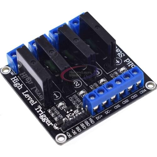 5V 4 CH Channel OMRON G3MB-202P Solid State Relay High Level Trigger Effective SSR AVR DSP Board w/ Resistive Fuse for Arduino