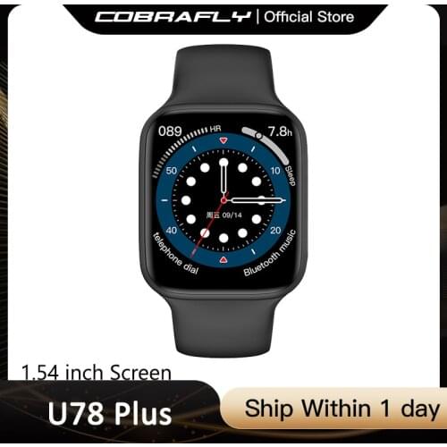 Cobrafly iwo U78 Plus Smartwatch Series 5 Body temperature Heart Rate Bluetooth Call IP67 Waterproof Smart watch PK iwo Max