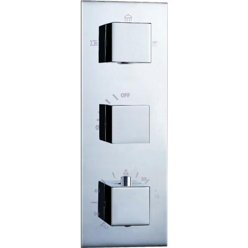 Thermostatic Faucet Cartridges Triple Mixer Valve Chrome ORB Brass 3-4 Ways Water Outlet Mixer Valve for Shower Set Panel