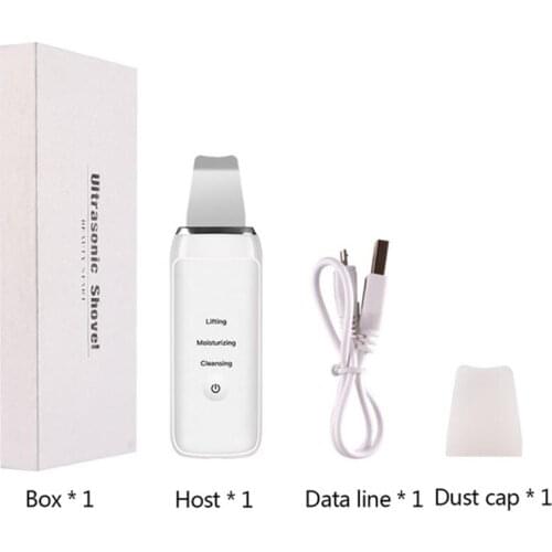 Ultrasonic Skin Scrubber Heating Facial Skin Beauty Instrument Deep Cleansing Machine Peeling Shovel Facial Pore Cleaner