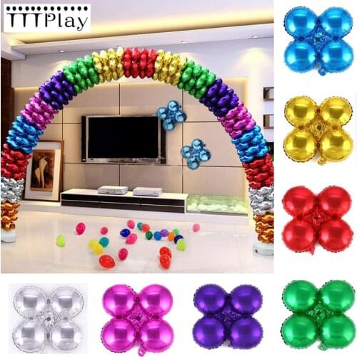 18inch 4 petals Aluminum Foil Balloons Four Leaf Clover Building Column Arch Wedding Decoration Birthday Party Balloons Supplies