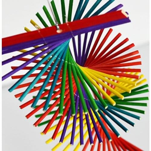 3D Colorful Rotating Bamboo Wind Rotator Curtain Excellent Decoration for Indoor Outdoor Garden Family Courtyard