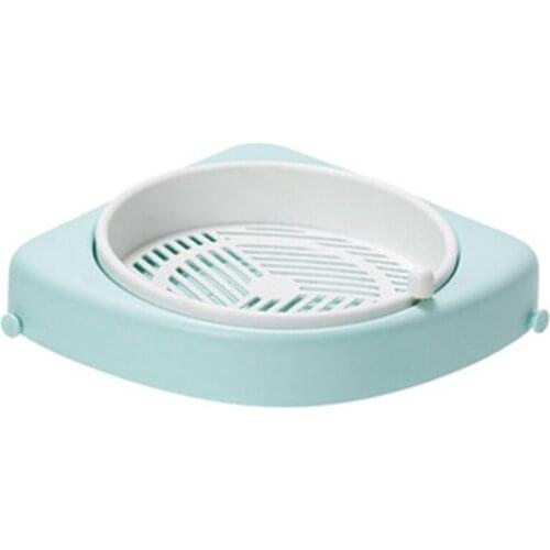 Bathroom Rotating Triple-Cornered Shelf Toilet Rotating Shelf Spinning Corner Shelf Bathroom Kitchen Storage Rack