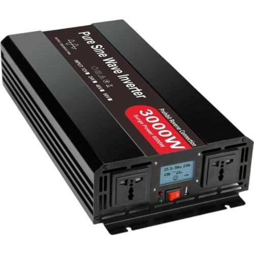 High Quality PSW Pure Sine Wave DC 12V/24V/48V to AC 110V/220V 3000W Peak 6000 Watt Power Inverter