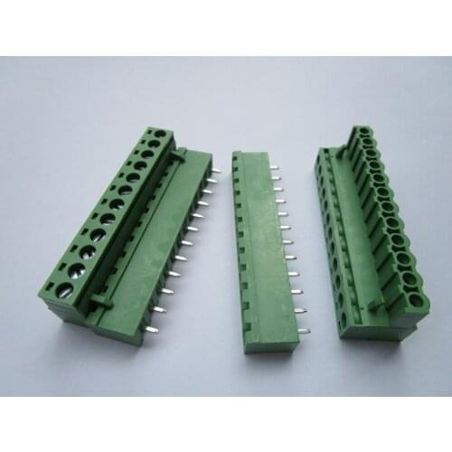 Close Straight 12 pin 5.08mm Screw Terminal Block Green Connector Pluggbale Type 12 Pcs Per Lot