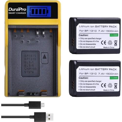 DuraPro 1500mAH BP-1310 BP 1310 Replacement Battery + LCD USB Charger for Samsung NX11 NX20 NX5 NX10 NX100 Camera Battery