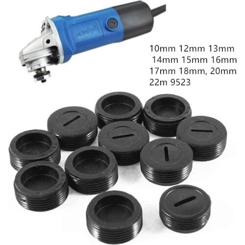 10pc Power tool parts carbon brush cover 10-22mm Round rubber Nut stopper Holder Caps Case Angle Grinder Universal accessories