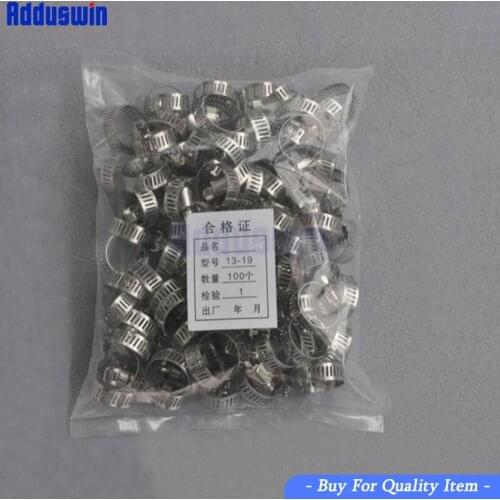 100pcs Stainless Steel Adjustable Drive Hose Clamp Fuel Line Worm Size Clip Hoop Hose Clamp Hot Sale