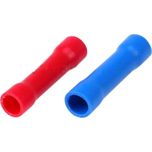 Free ship 100pc BV1 BV2 Terminator wire connector Butt Connectors Joiner Crimp Electrical Wire Splice Terminal