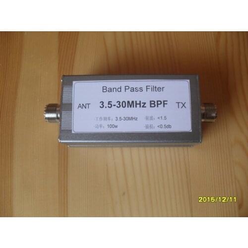 3.5-30MHz Band-pass Filter LC Shortwave Communication Suppress Medium Wave Radio and Reduce Noise Floor