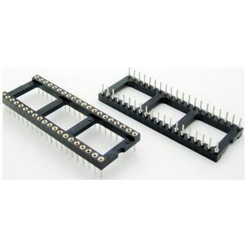 3PCS 40 Pin Round DIP IC Socket Adapter 40Pin Pitch 2.54mm Connector Resistor