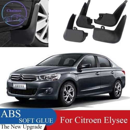 4pcs ABS Front & Rear Fender Protector For Citroen Elysee 2005-2021 Car Mud Flaps Splash Guard Mudguard Mudflaps