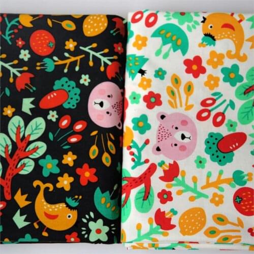 50cm*150cm/ Piece, Forest Animal Cotton Linen Cloth, Linen Cloth Clothing, Home Pillow Tablecloth Fabric, DIY Handmade Materials