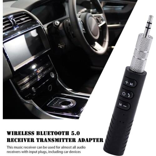 Bluetooth-compatible Receiver 5.0 Adapter Car Kits Hands-Free Car Transmitter With 3.5mm Jack Stereo Music Wireless Adapte
