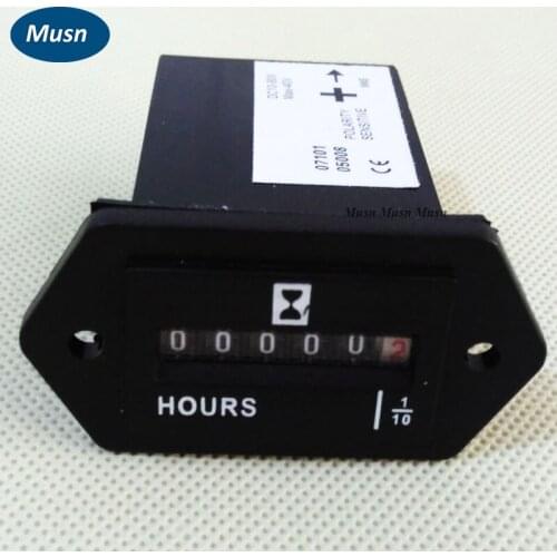 DC12-36V 6-digit Display Hour Meter Time Sealed Counter Gauge contains quartz oscillator for Boat Truck Engine all types of car