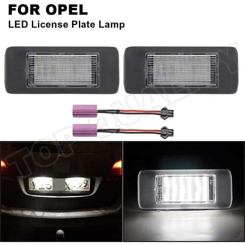 For Opel Vauxhall Astra J Estate 2009 2010 2011 2012 2013 2014 2015 Zafira C LED Number License Plate Light Lamp Canbus 18-SMD