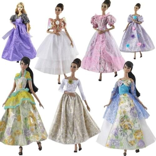 Elegant Princess Dress For Barbie Dolls Clothes Outfits Wedding Party Gown Vestidoes 1/6 BJD Doll Accessories Kids DIY Toys Gift