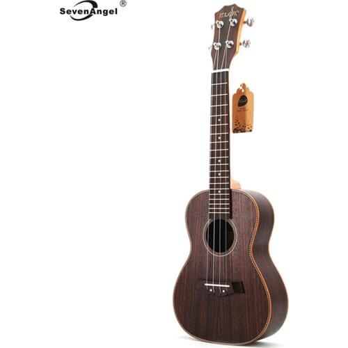 23 inch Ukulele Concert Whole Rosewood Hawaiian 4 Strings Small Guitar Electric Uke with Pickup EQ Music Strings Instruments