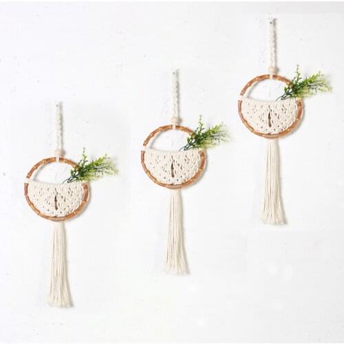 Ins Hand-woven Dried Flower Hanging Tapestry Creative Home Decoration Hanging Tapestry Bohemian Decor Wall Decor Bedroom