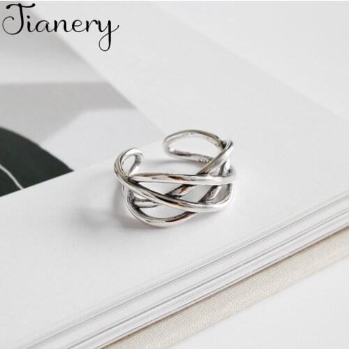 JIANERY Fashion Silver Color Cross Rings For Women Punk Rings Statement Jewelry Anillos