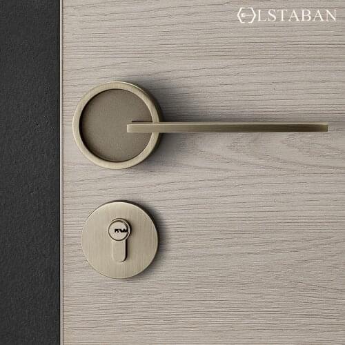 LSTABAN American Bedroom Door Handle Lock Security Entry Split Silent Lock Core Door Furniture Indoor Door Handle Lockset
