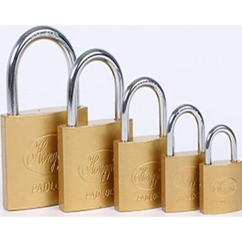 Copper Padlock Wolf Head Brass Lock Small Door Locks 20mm Not Rust Lock Core Include 3keys
