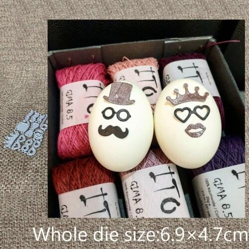 New Design Craft Metal Cutting Die 13pcs Crown glasses hat mustache eyelash lip scrapbooking Album Paper Card Craft Embossing