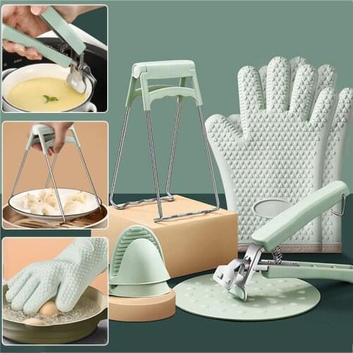 Kitchen Stainless Steel Heat-Proof Clip Household Insulation Multi-Function Tool Non-Slip Gloves Kitchen Accessories Gadgets