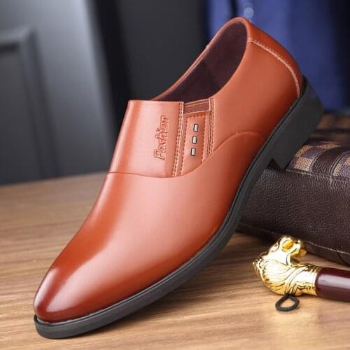 Fashion Business Dress Men Shoes New Classic Leather MenS Suits Shoes Fashion Slip on Dress Shoes Men Loafers Shoes