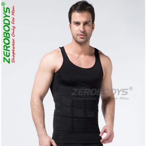 Mens Slimming vest body shaper slimming shirt underwear men