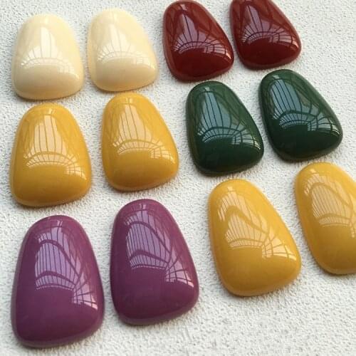 Wholesale 50pcs/lot color printing geometry irregular shape flatback beads diy jewelry earring/garment pendant accessory