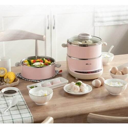 Bear 220V Electric Steamer Household 4L Three-layer Multi-function Electric Steamer Electronic Steamer Roll Food Steamer Cooker