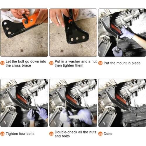 New Polyurethane Engine Transmission Mounts for Nissan 180SX 200SX 240SX Orange