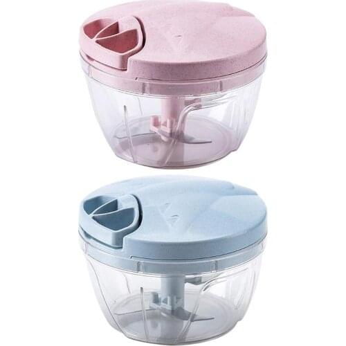 Powerful Manual Meat Grinder Hand-power Food Chopper Mincer Mixer Blender to Chop Meat Fruit Vegetable Nuts Shredders