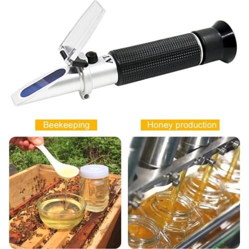 3-in-1 Handheld Honey Refractometers JY011 for Honey Moisture & Brix & Beekeeping Honey Refractometer Water Content Meter