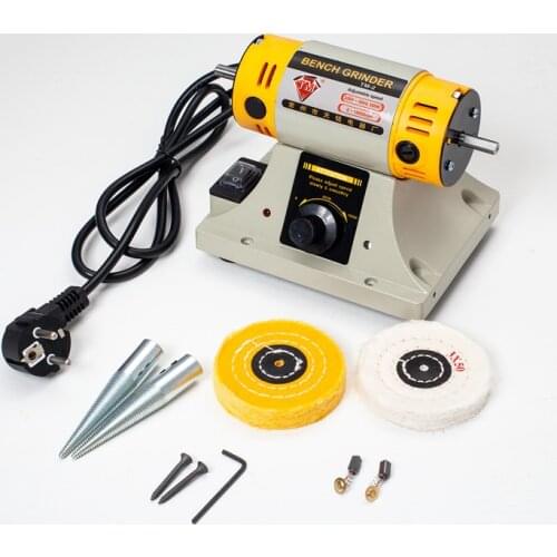 220V 350W Stone Polishing Machine DIY Woodworking Jade Jewelry Dental Bench Lathe Machine Grinding Machine Sanding Tools