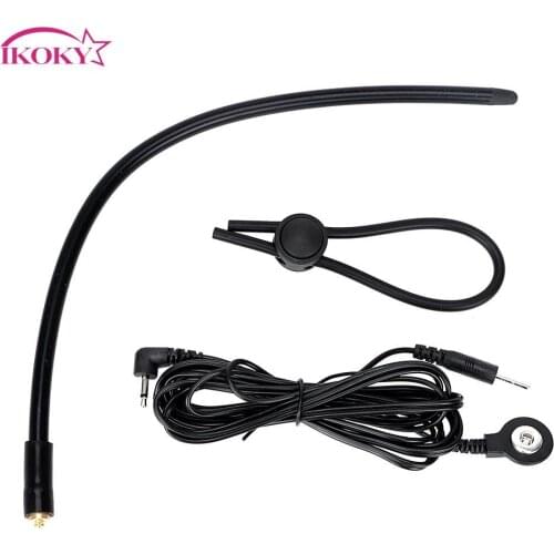 IKOKY Urethral Dilator Penis Plug Electro Stimulate Conductive Silicone Catheter Sounding Sex Toys For Men Adult Products