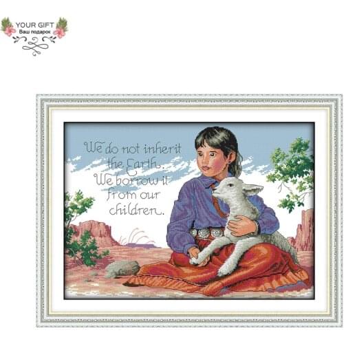 Your Gift RA121 14CT 11CT Counted and Stamped Home Decor A True Conservationist Needlework Cross Stitch kits