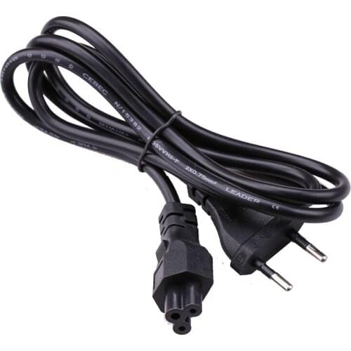 High Quality 1.2M 3 Prong EU European American US Plug Laptop AC Power Cable Power Adapter Charger Plum blossom tail Cord Cable