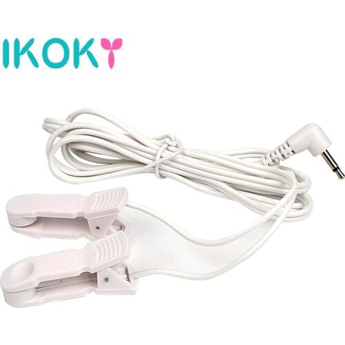 IKOKY Nipple Clamps Sex Products Nipple Flirting Toys Electric Shock Unisex Sex Toys For Couples Clitoris Clip Stimulator