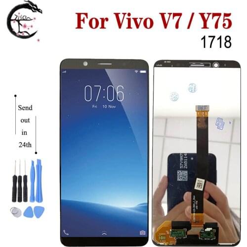 5.7" LCD With Frame For Vivo V7 Display Y75 1718 LCD Screen Touch Sensor Digitizer Assembly For Vivo V7 LCD Parts Replacement