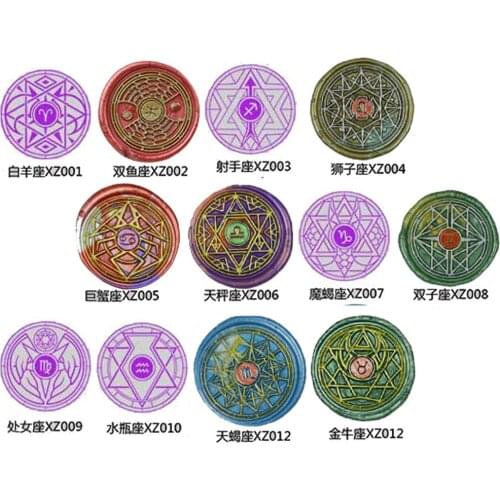 Star zodiac magic signs wax seal Metal head NO handle,Scrapbooking wax stamp Twelve constellations, Vintage Gift high quality