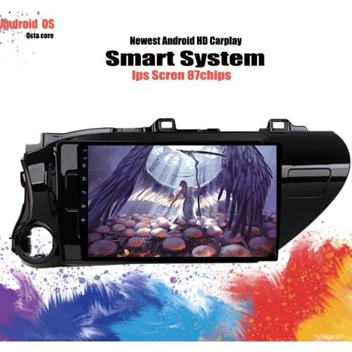10.1" 6G RAM 8 core Android 10.0 Car DVD GPS Navigation For TOYOTA Hilux 2016 2017 audio stereo car radio headunit Tape Recorder