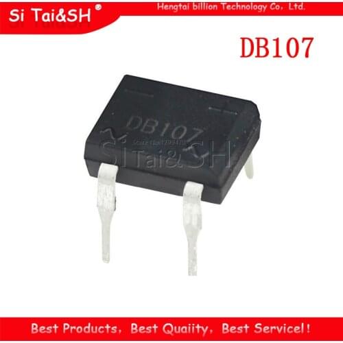 20PCS DB107 dip4 dip 1A 1000V Single Phases Diode Rectifier Bridge