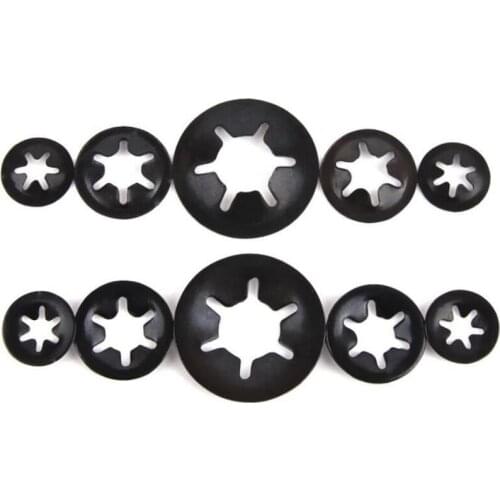 30pcs M2 M2.5 M3 manganese steel spring plum blossom ring Bearing retaining rings flower washer