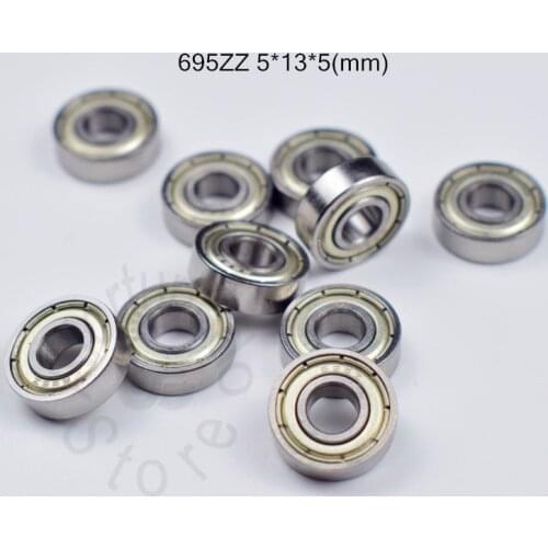 695ZZ W5 5*13*5(mm) 10pieces bearing free shipping ABEC-5 bearings Metal Seal Bearing 695W5 695ZZW5 639/5ZZ chrome steel bearing