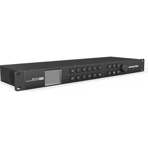 Avmatrix MMV1630 Matrix Switcher 16 Channel 3G-SDI Multiviewer has 3G/HD/SD SDI 16 inputs and 16 outputs