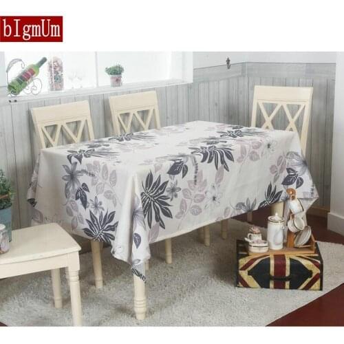 BIgmUm High Quality Table Cloth Pastoral Floral Leaves Printed Tablecloth Dining Kitchen Table Cover Gifts For Home Decoration