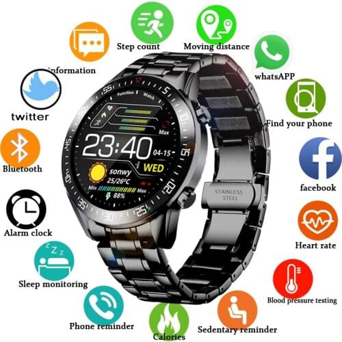 LIGE 2020 New Steel Band Digital Watch Men Sport Watches Electronic LED Male Wrist Watch For Men Clock Waterproof Bluetooth Hour